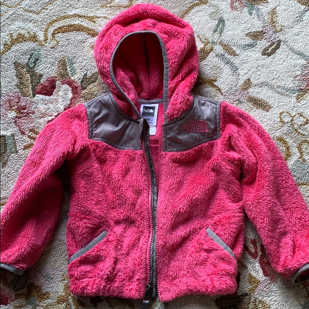 Kids pink north face fleece